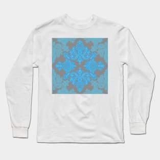 Turquoise Tangle - sky blue, aqua & grey pattern Long Sleeve T-Shirt